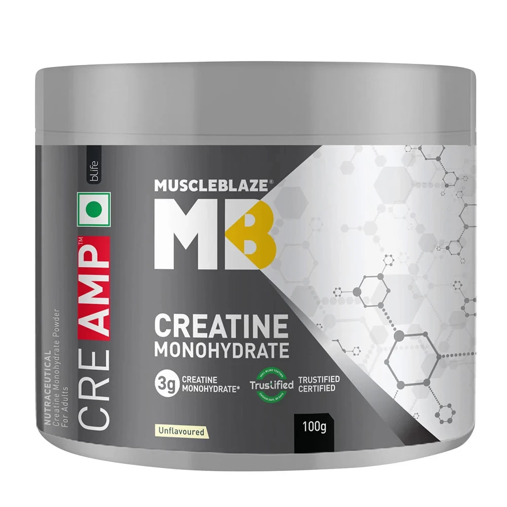 MuscleBlaze Creatine Monohydrate CreAMP 100 g unflavoured