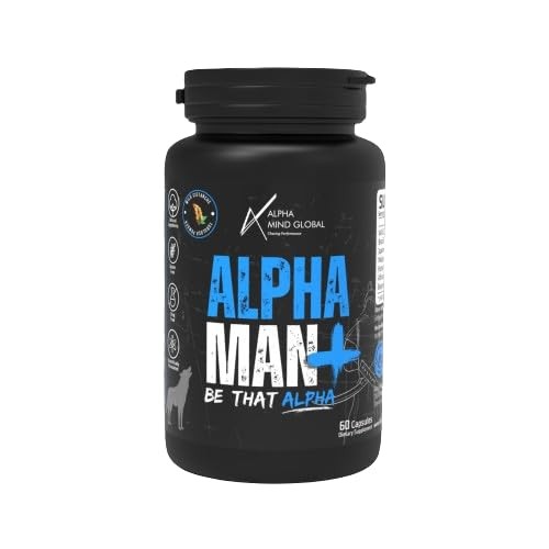 ALPHA MIND GLOBAL Man Plus + -60 Caps |For High Mental and Physical Energy|Finest Blend of Natural Ingredients|Help Boost Your Drive, Vigour & Vitality |Energy Supplement for Men