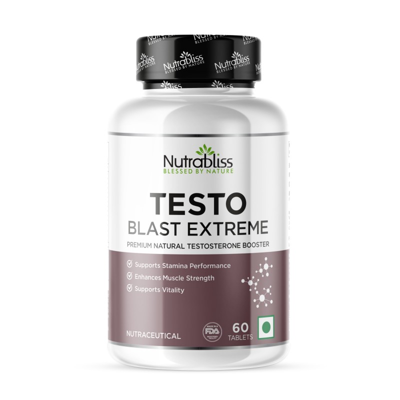 Nutrabliss Testo Blast Extreme premium testosterone booster for men 60 tablets